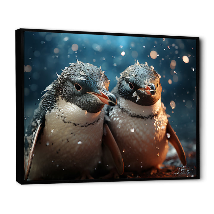 Penguin Festive Gathering - Penguin Canvas Wall Art