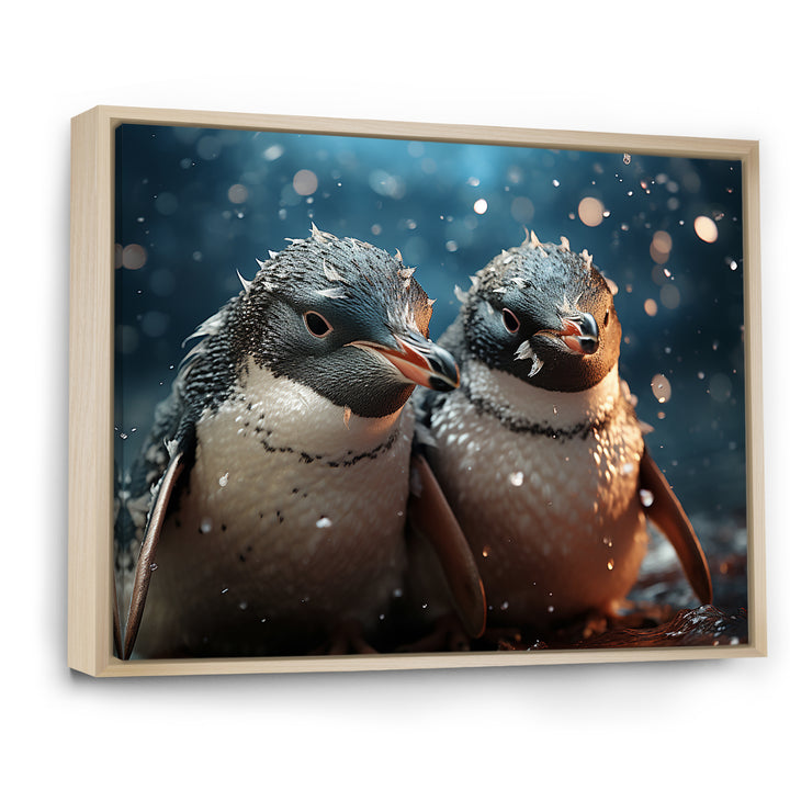 Penguin Festive Gathering - Penguin Canvas Wall Art