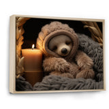 Brown Sloth Serenity sleep - Sloth Framed Canvas Art