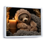 Brown Sloth Serenity sleep - Sloth Framed Canvas Art