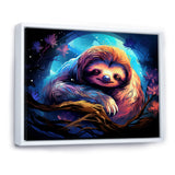 Blue and purple Sloth Serenity sleep - Sloth Living Room Wall Art