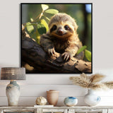 Baby Sloth photo - Animals Canvas Wall Art