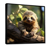 Baby Sloth photo - Animals Canvas Wall Art