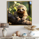 Baby Sloth photo - Animals Canvas Wall Art