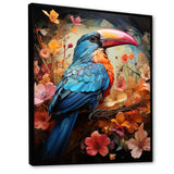 Blue and orange Toucan Treasures - Blue Toucan Wall Art