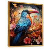 Blue and orange Toucan Treasures - Blue Toucan Wall Art
