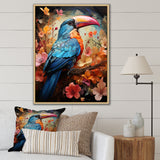 Blue and orange Toucan Treasures - Blue Toucan Wall Art