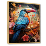 Blue and orange Toucan Treasures - Blue Toucan Wall Art
