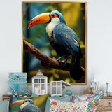 Blue and white Tropical Toucan jungle - Blue Toucan Wall Art