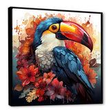 Blue and red Tropical Toucans - Toucan Canvas Wall Art
