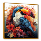 Blue and red Tropical Toucans - Toucan Canvas Wall Art