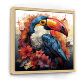 Blue and red Tropical Toucans - Toucan Canvas Wall Art
