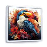 Blue and red Tropical Toucans - Toucan Canvas Wall Art