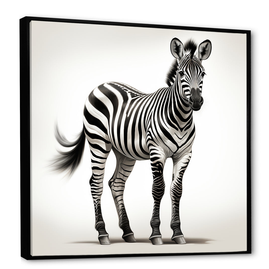 Minimalism Zebra elegance - Black Zebra Wall Art