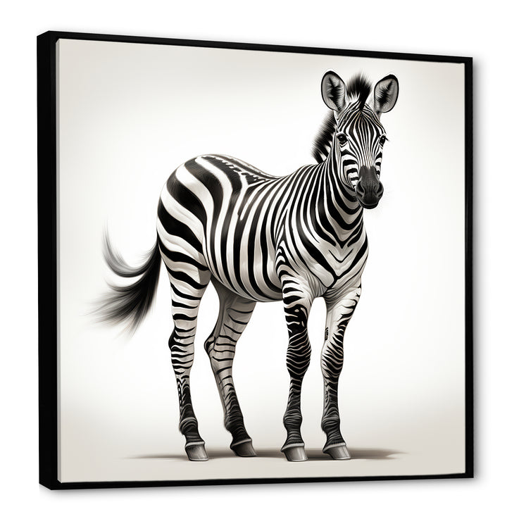 Minimalism Zebra elegance - Black Zebra Wall Art