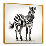 Minimalism Zebra elegance - Black Zebra Wall Art