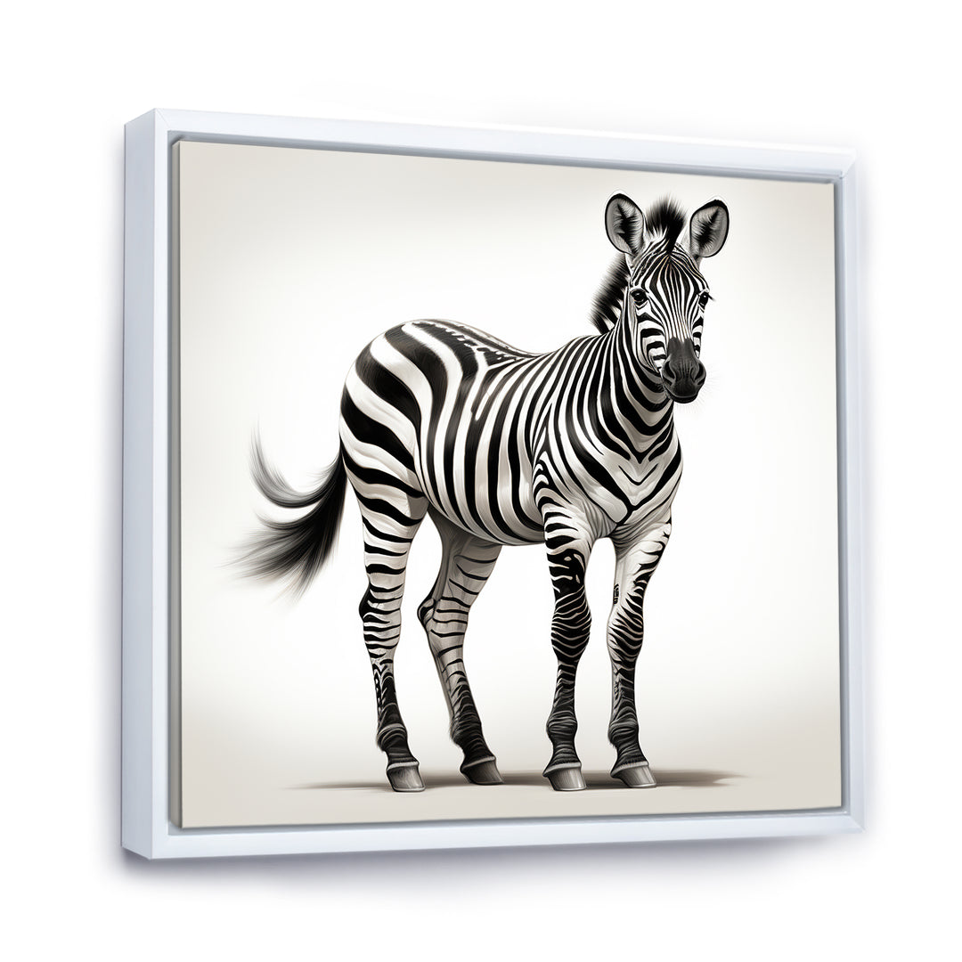 Minimalism Zebra elegance - Black Zebra Wall Art