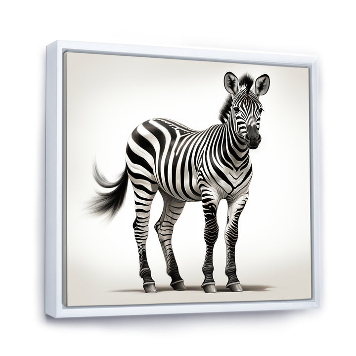 Minimalism Zebra elegance - Black Zebra Wall Art