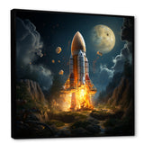 Rocketship's take off I - Rocketship Canvas Wall Art