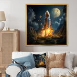 Rocketship's take off I - Rocketship Canvas Wall Art