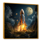 Rocketship's take off I - Rocketship Canvas Wall Art