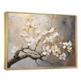 Gold and Grey floral tree serenity - Bird Wall Art Prints