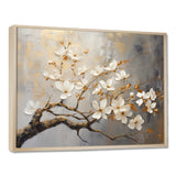 Gold and Grey floral tree serenity - Bird Wall Art Prints