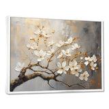 Gold and Grey floral tree serenity - Bird Wall Art Prints
