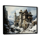 Mediaval Castle in winter charm I - Architecture Canvas Wall Art