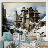 Mediaval Castle in winter charm I - Architecture Canvas Wall Art