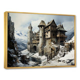 Mediaval Castle in winter charm I - Architecture Canvas Wall Art