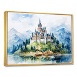 Middle Ages Castle mountains - Architecture Canvas Wall Art