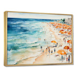 Beach Day umbrella parade V - Beach Canvas Wall Art