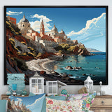 Italian coastal village  II - Landscapes Canvas Wall Art