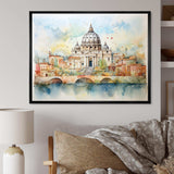 Vatican city historic serenity III - Cityscapes Canvas Wall Art