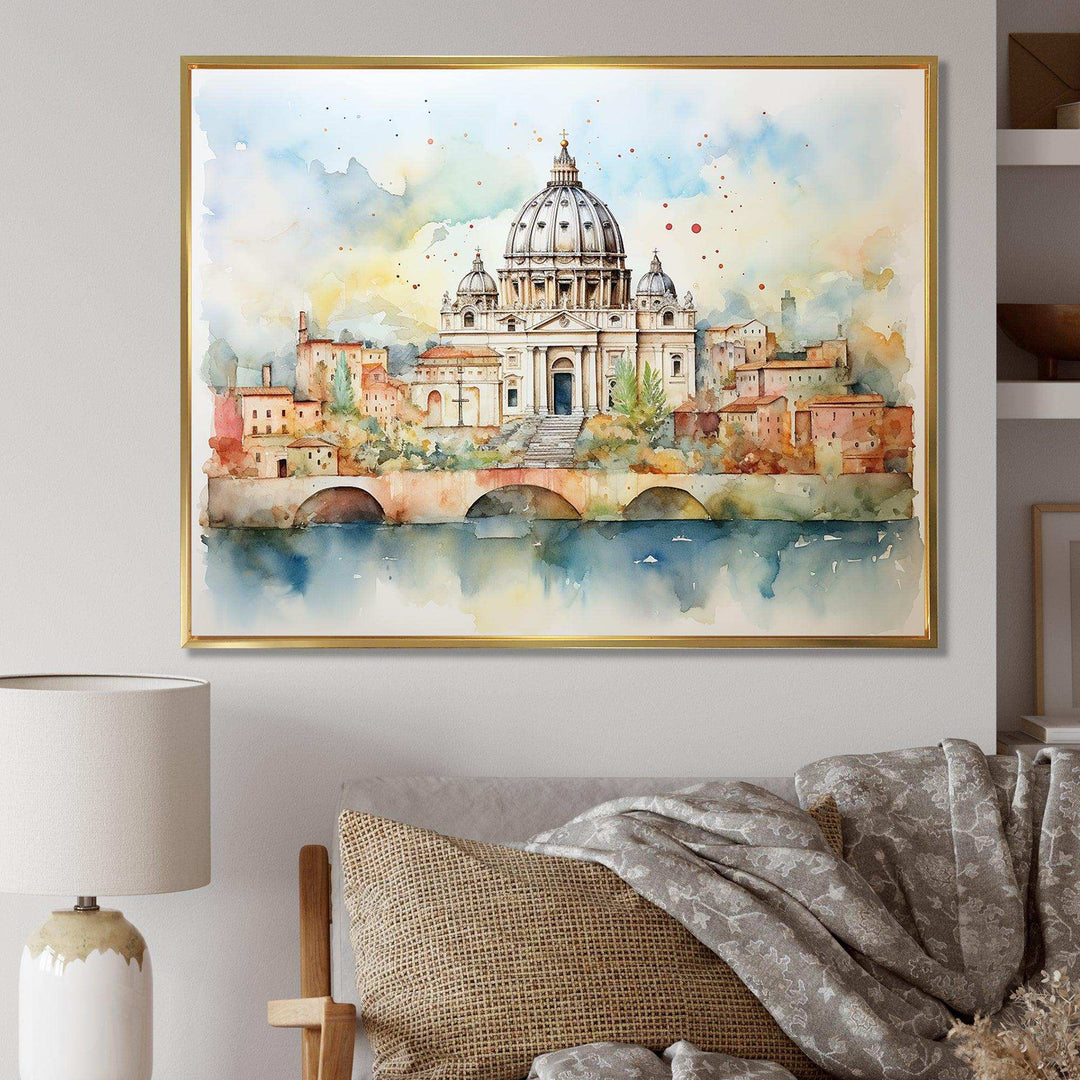 Vatican city historic serenity III - Cityscapes Canvas Wall Art
