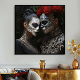 Mexican Day of the dead portrait I - Fashion Canvas Wall Art