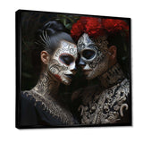 Mexican Day of the dead portrait I - Fashion Canvas Wall Art