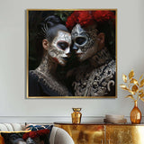 Mexican Day of the dead portrait I - Fashion Canvas Wall Art