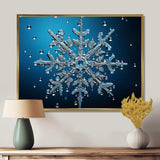 Blue snowflake holiday II - Landscapes Canvas Wall Art