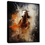 Sunset Wild West indian horse - People Canvas Wall Art