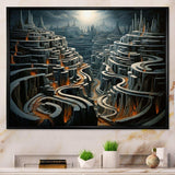 Maze Surreal Landscape I - Landscapes Canvas Wall Art