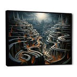 Maze Surreal Landscape I - Landscapes Canvas Wall Art