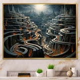 Maze Surreal Landscape I - Landscapes Canvas Wall Art