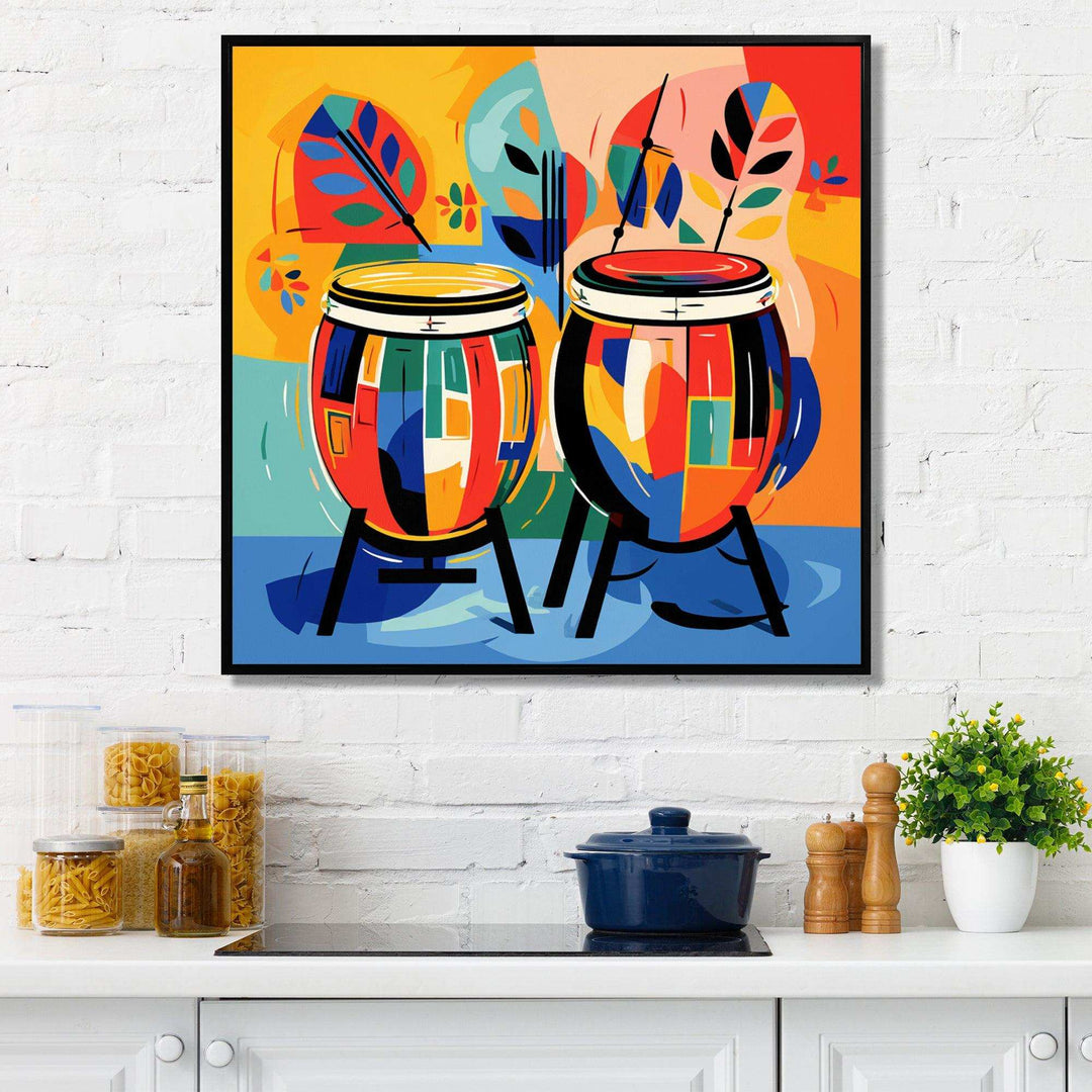Mexican Drums music instruments IV - Food &amp; Beverage Canvas Wall Art