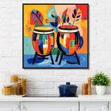 Mexican Drums music instruments IV - Food & Beverage Canvas Wall Art