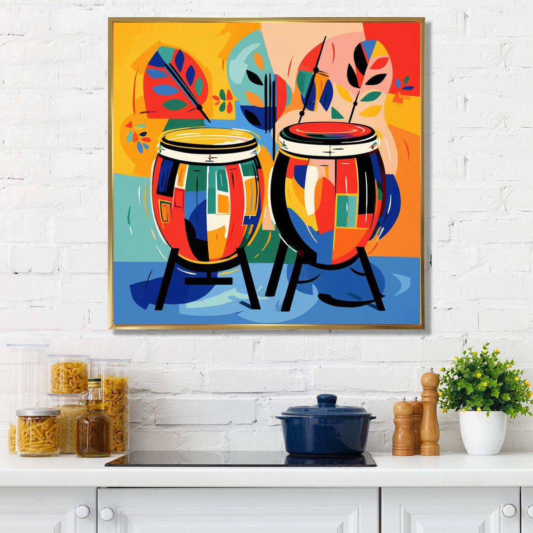 Mexican Drums music instruments IV - Food &amp; Beverage Canvas Wall Art