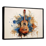 Earthy Brown Guitar melody - Music Canvas Wall Art