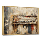 Rustic brown piano melodies I - Music Canvas Wall Art