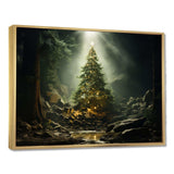 Green Magical Christmas Tree - Landscapes Canvas Wall Art